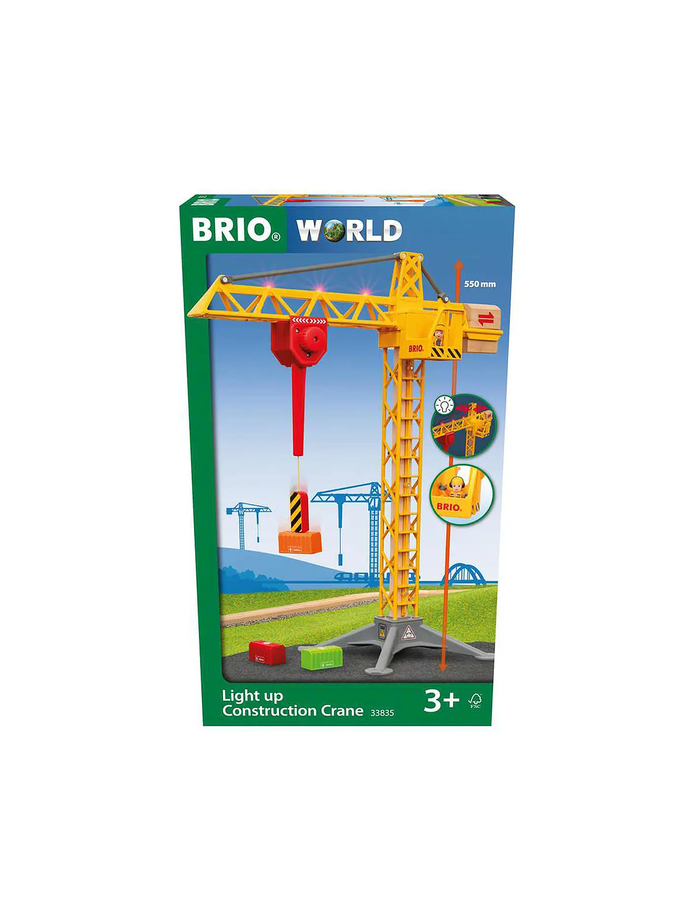 BRIO | Großer Baukran mit Licht | 